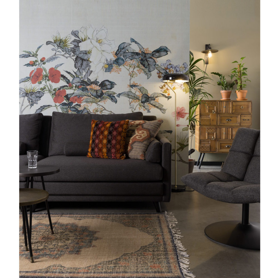 Lampadaire design métal finitions dorées- ECLIPSE