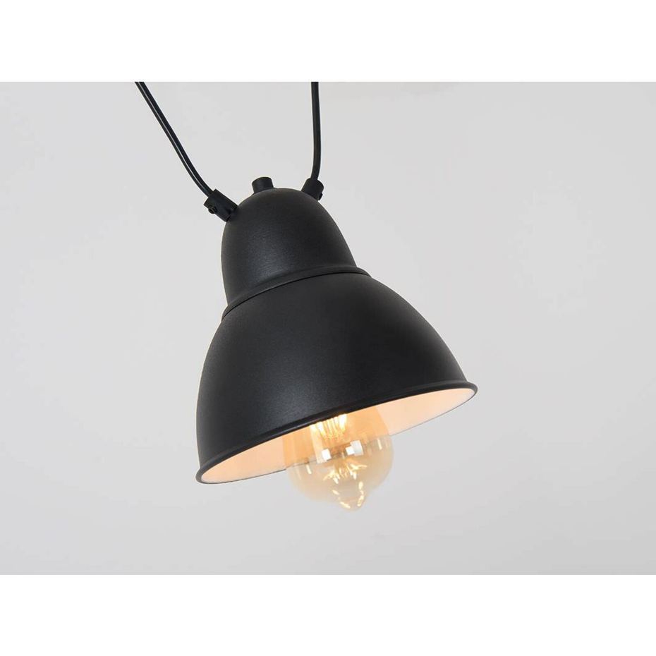 Suspension trois lampes en acier Coben
