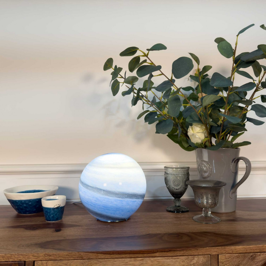 Lampe à poser en verre & métal, ASTROLIS PM