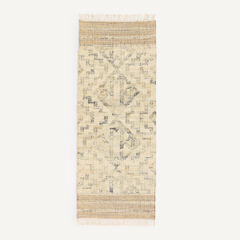 Tapis de couloir en jute, tissé main, Jelena