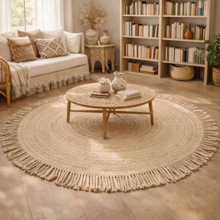 Tapis rond JT SATCH , tapis jute artisanal