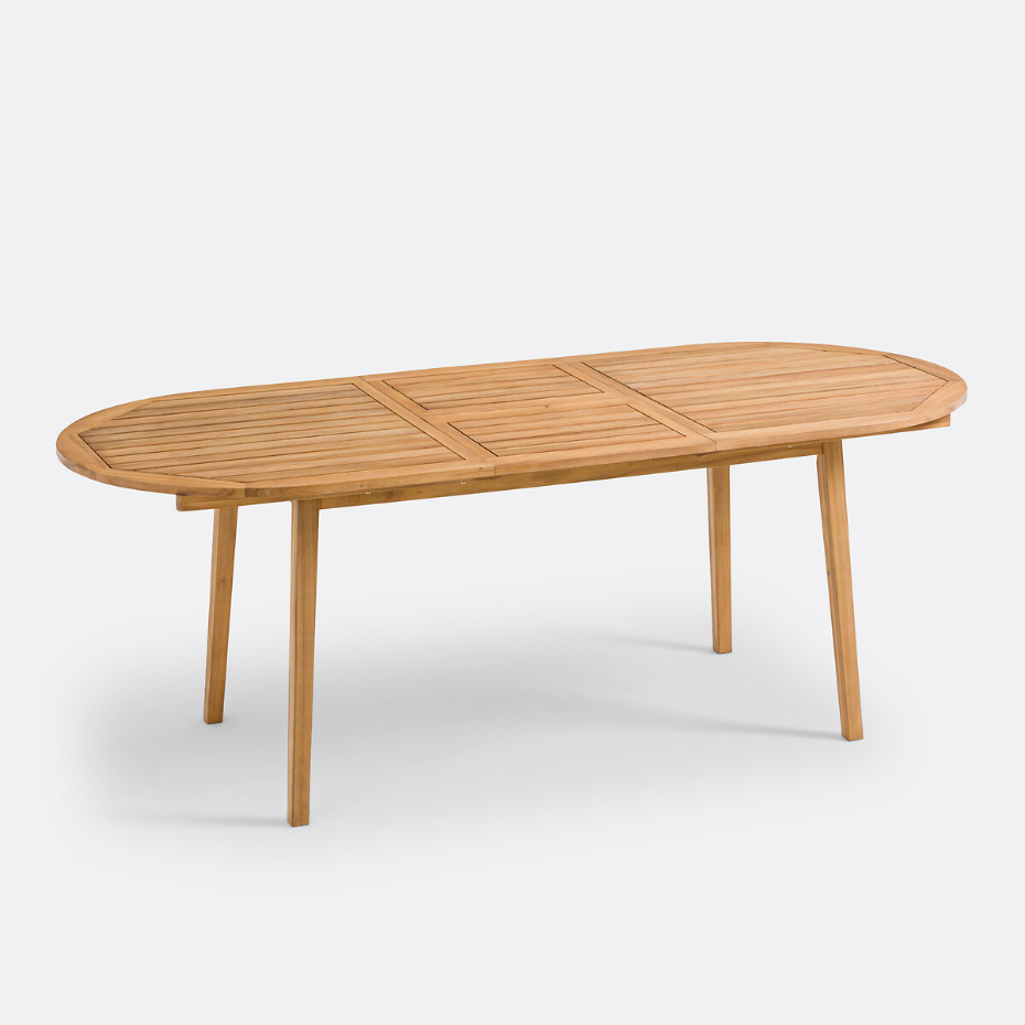 Table de jardin en acacia, 8 couverts, Nouska