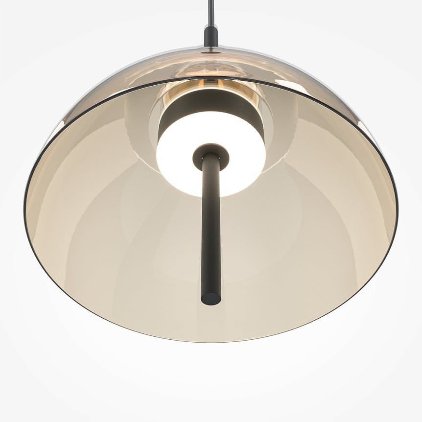 Suspension LED moderne 1 abat-jour en verre NORA