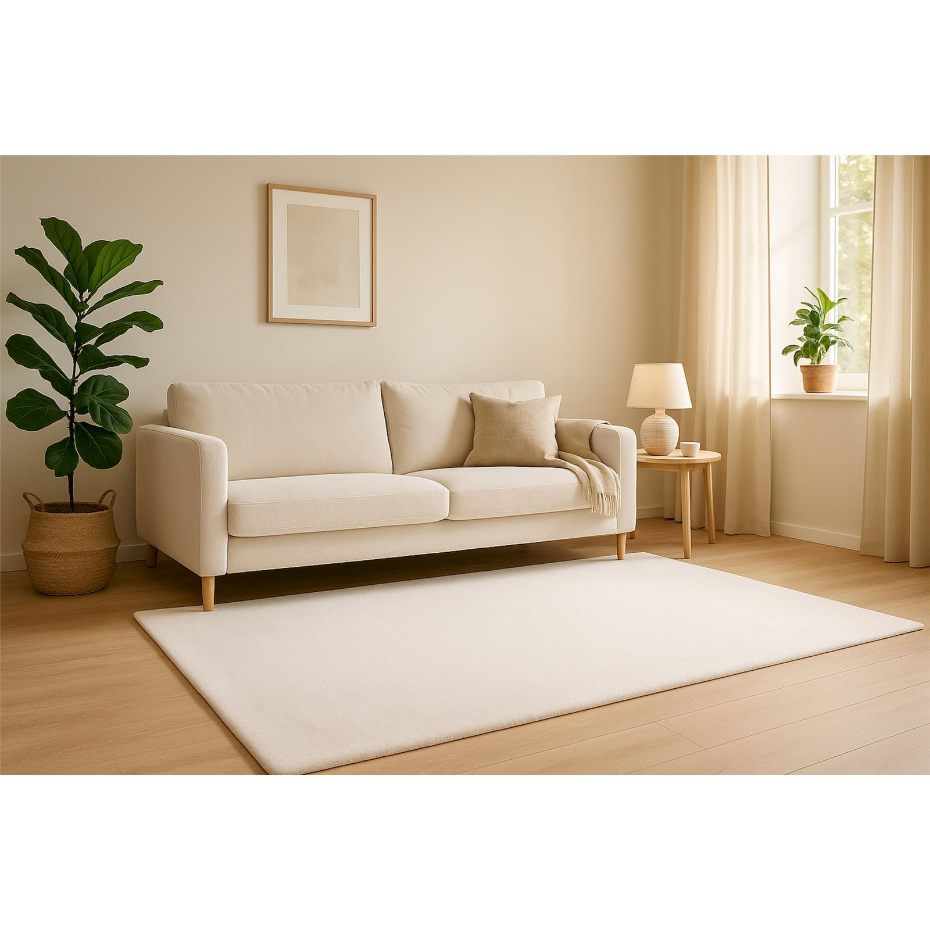 Tapis shaggy en polyester rectangulaire