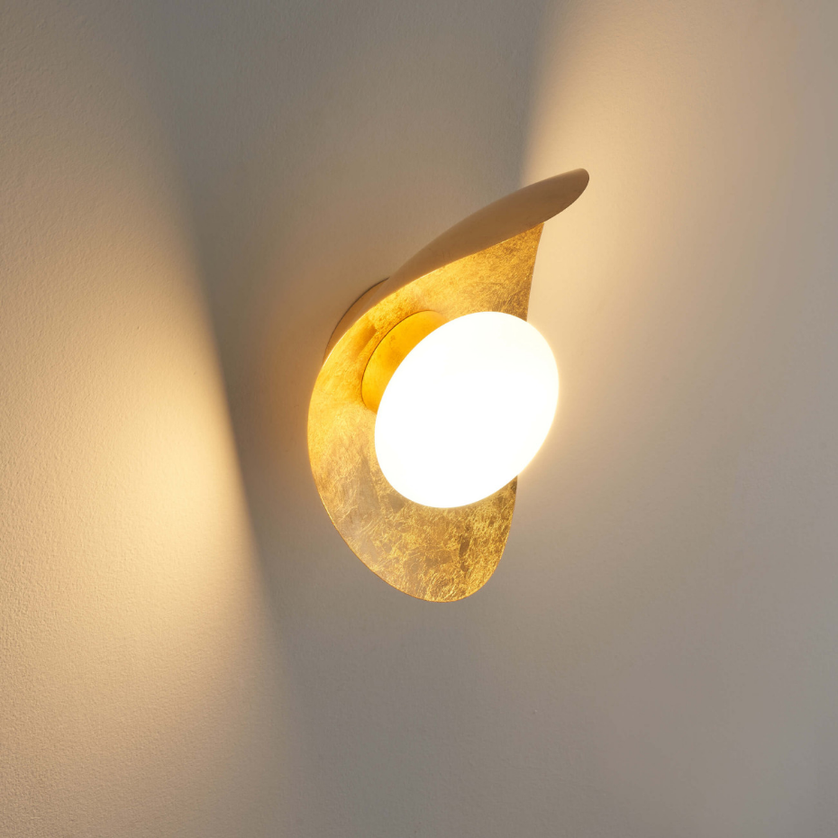 Applique à LED finition feuille d'or - ISOLA