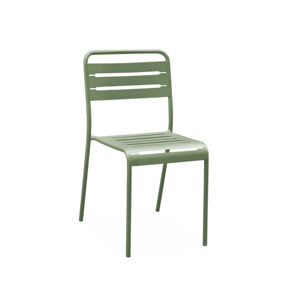 Table de jardin pliante métal + 6 assises AMÉLIA