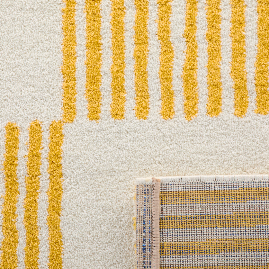 Tapis d'intérieur vintage à damier rayure GROOVY
