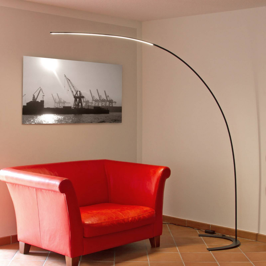 Lampadaire en métal moderneLED, Danua