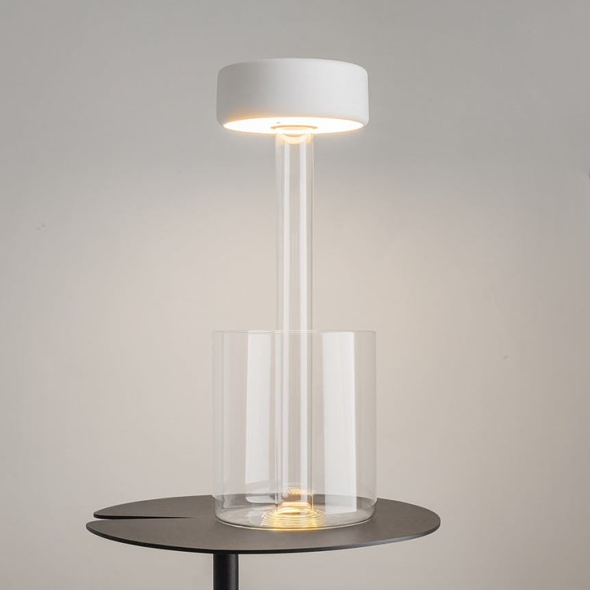 Lampe d'appoint sans fil avec vase ALMA