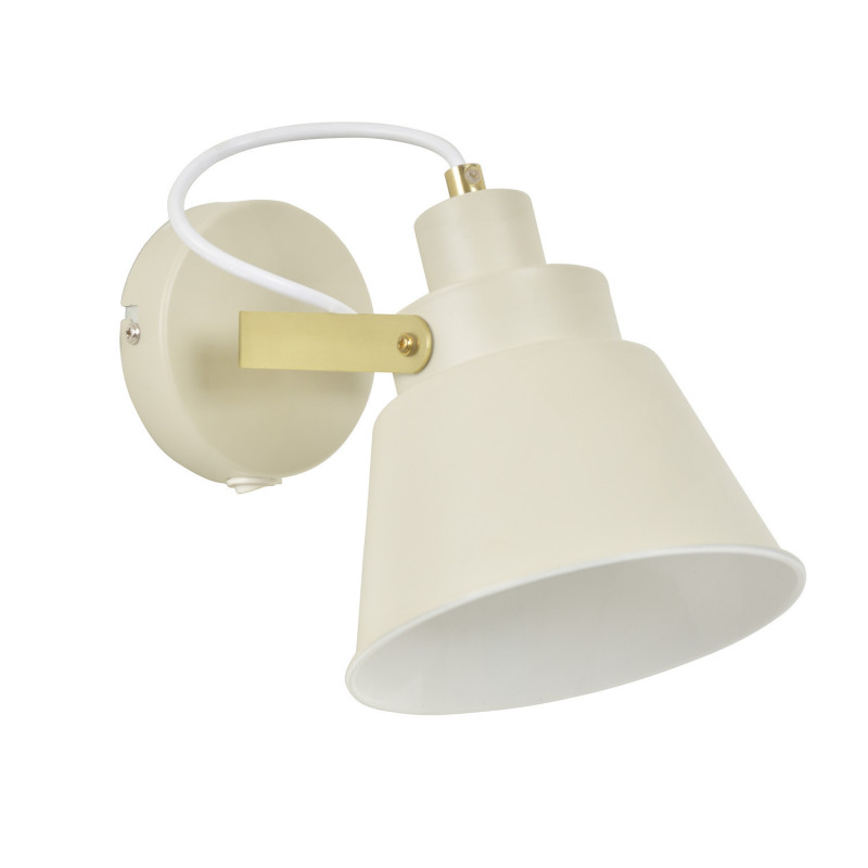 Applique avec interrupteur métal crème Adèle