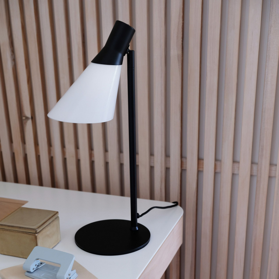 Lampe à poser en verre et métal GENT