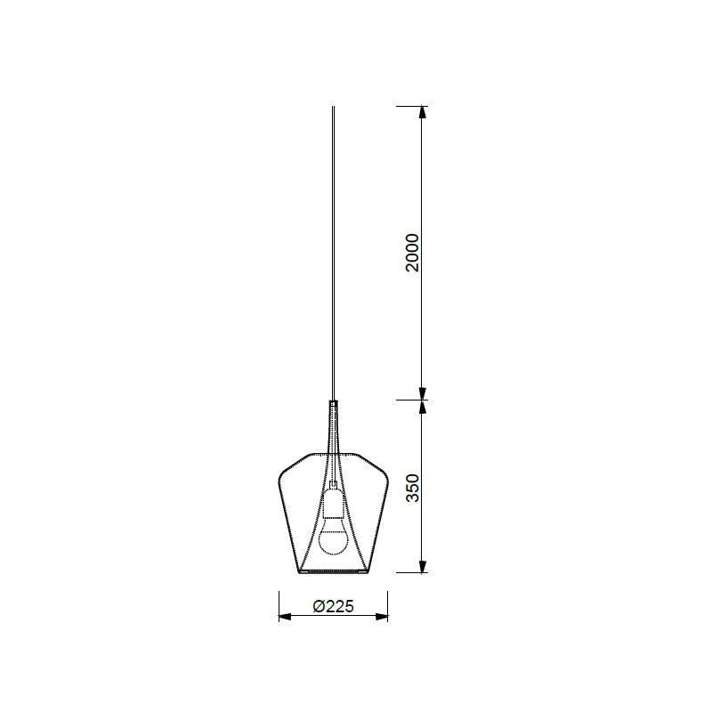 Suspension en verre design, D.22.5 , ELSA