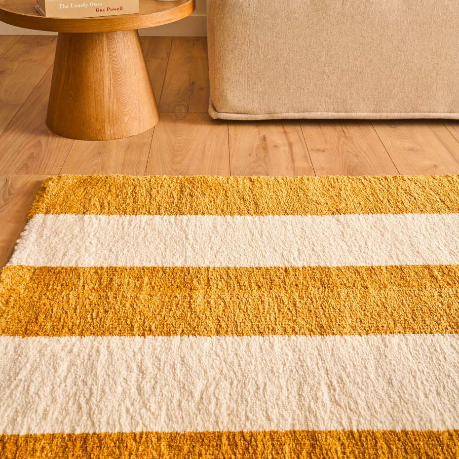 Tapis bicolore à rayures GROOVY
