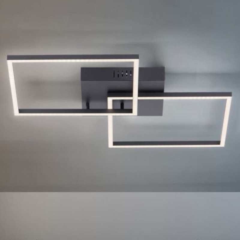 Plafonnier Led Iven Noir Dimmable Et Cct