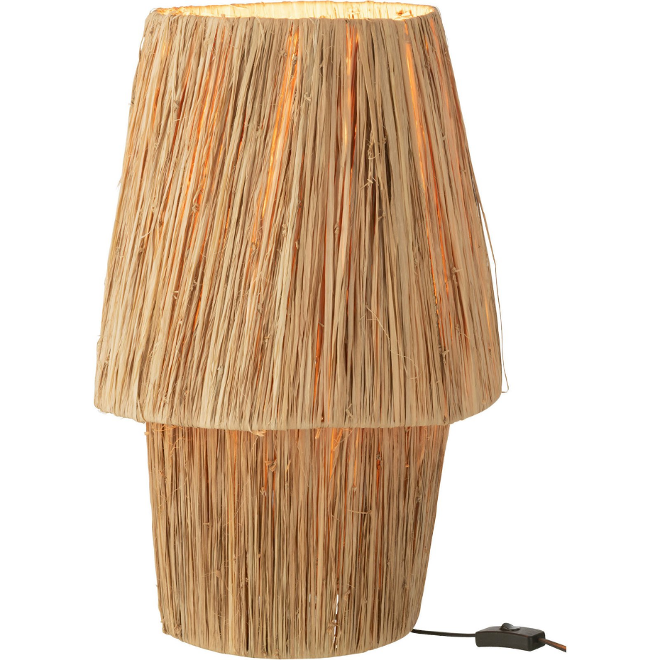 Lampe d'ambiance ronde en fibres tressées