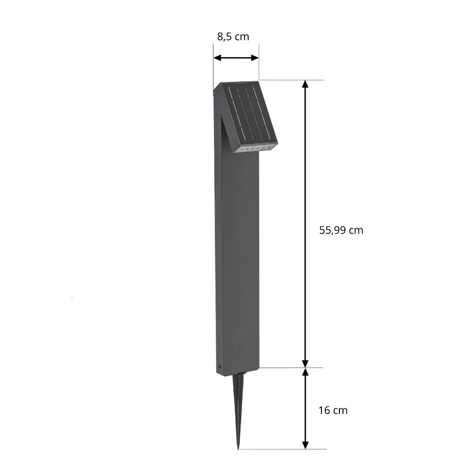 Lampe solaire en aluminium moderneLED