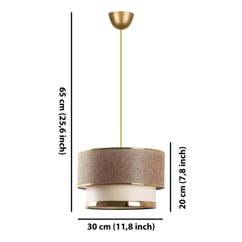Suspension moderne - abat-jour en tissu ZURICH