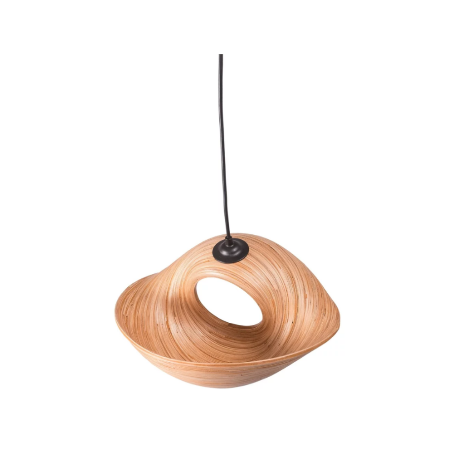 Suspension en bambou forme coquillage EKO