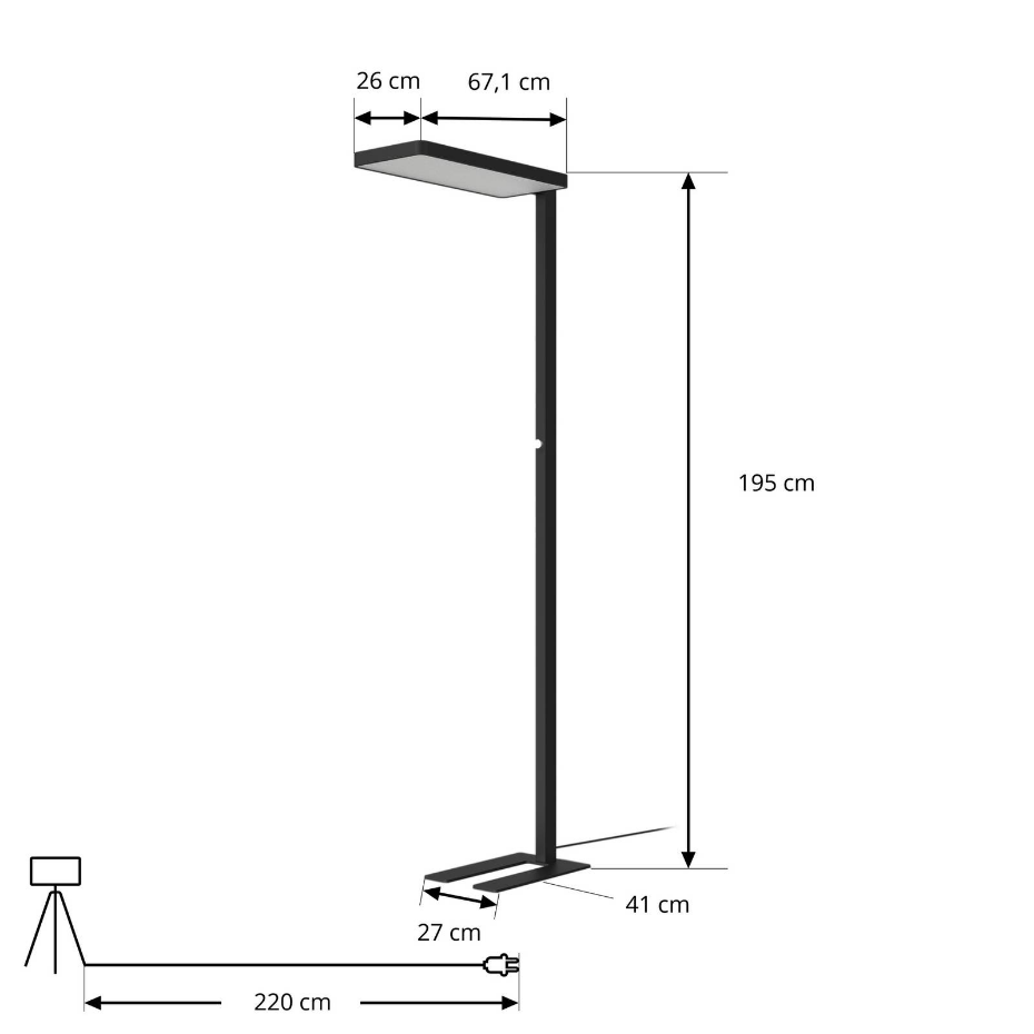 Lampadaire en aluminium moderneLED, Timon