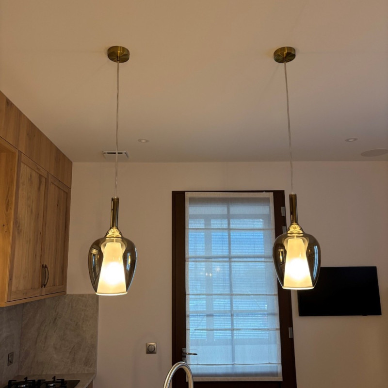Suspension design Verre doré Ofelia10
