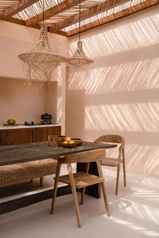 Suspension en rotin MYKONOS