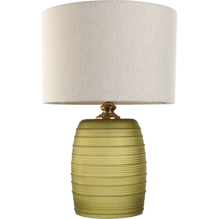 Lampe de table en verre et lin Moderno