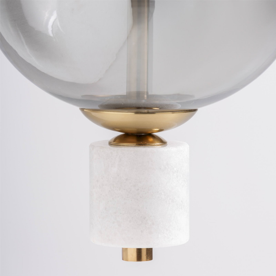 Lustre art déco en cristal fumé
