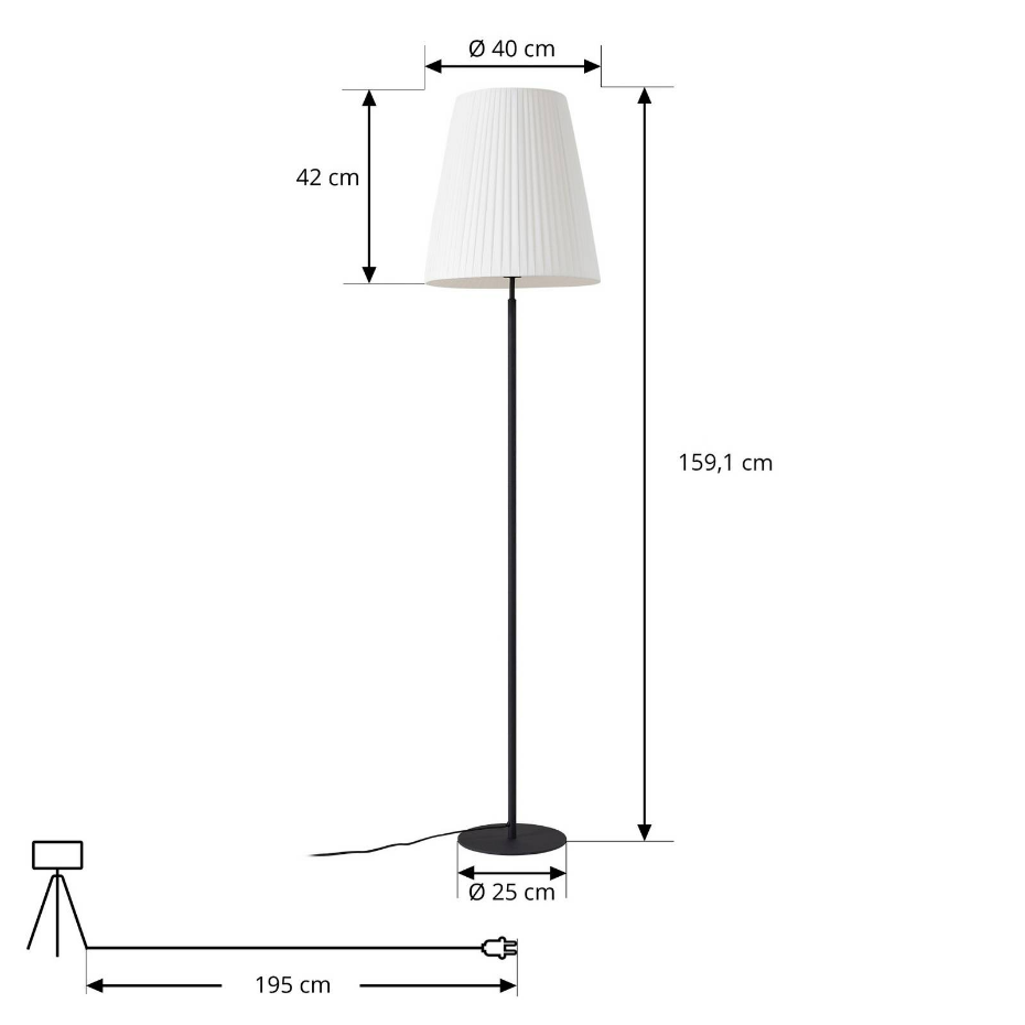 Lampadaire en textile moderne, Virelle