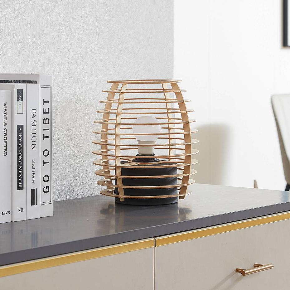 Lampe à poser en bois moderne, Ediz