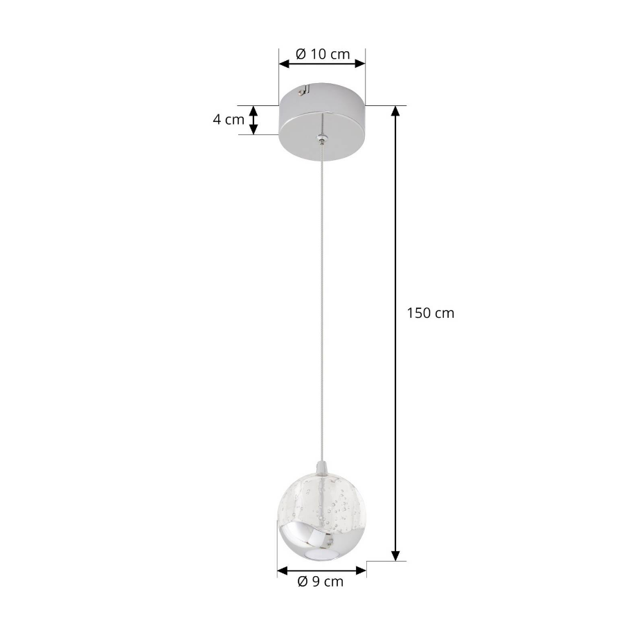 Suspension en verre moderneLED, Hayley