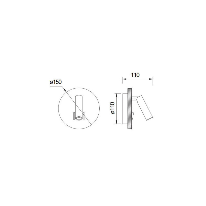 Applique led Tête De Lit blanc mat Cayman