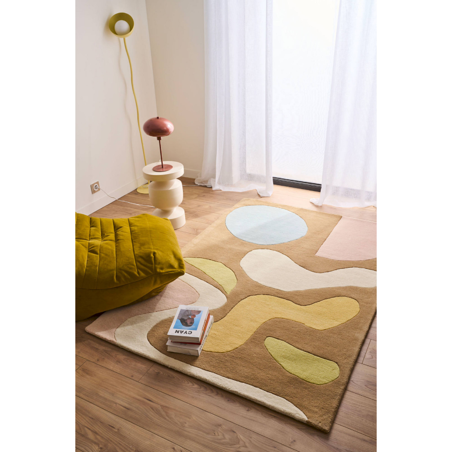 Tapis fait main en laine et coton Pantone