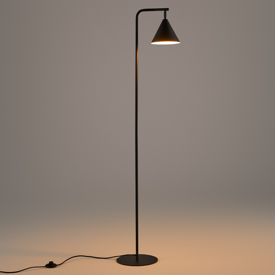 Lampadaire orientable en métal fer, Hiba