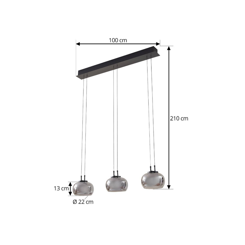 Suspension en verre moderneLED, Dain