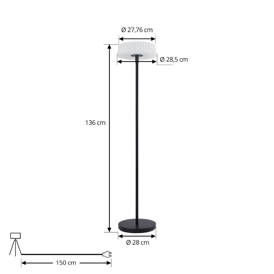 Lampe solaire extérieur en métal moderneLED