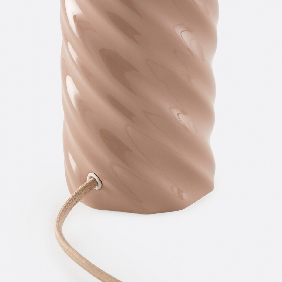 Lampe à poser céramique et lin, Dehen