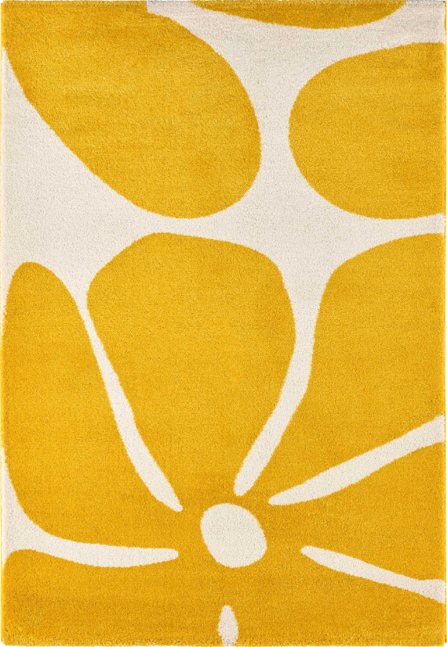 Tapis de  salon vintage à fleurs GROOVY