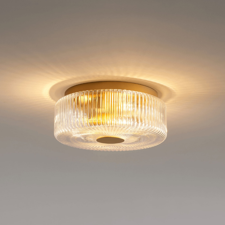 Petit luminaire verre et métal doré - PAOLINA