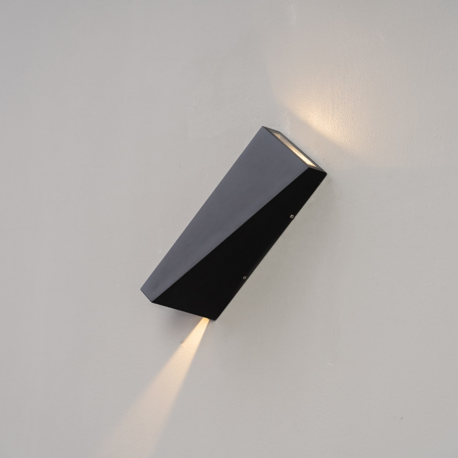 Applique LED noire double flux - HELSINKI
