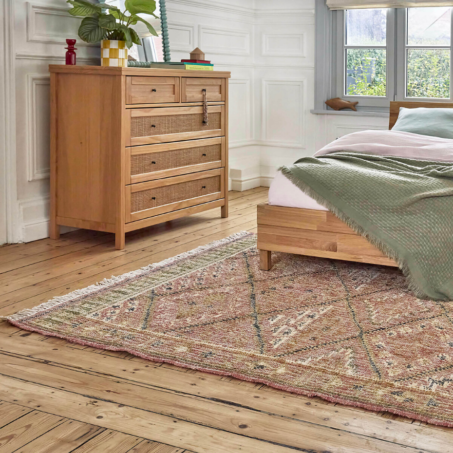 Tapis kilim jute et coton, Saliha