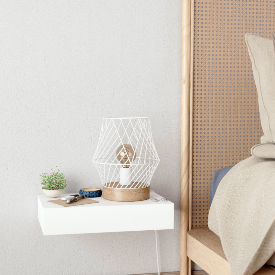 Lampe à poser métal et bois, KANEL