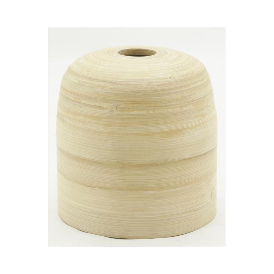 Abat-jour cloche pour suspension en bambou naturel