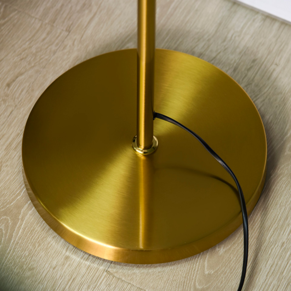 Lampadaire globe design néo-rétro 3 ampoules métal