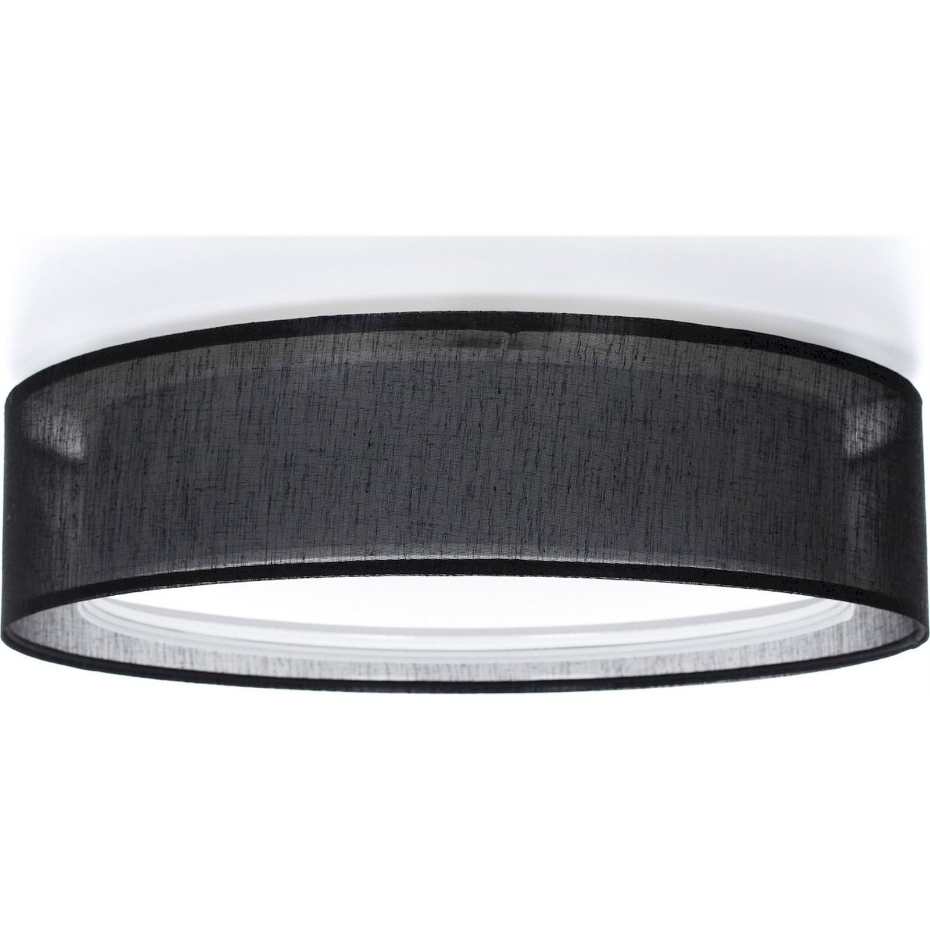 Plafonnier rond en tissu lumière douce Puro