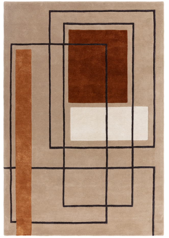 Tapis tufté main en laine MOCACCINO