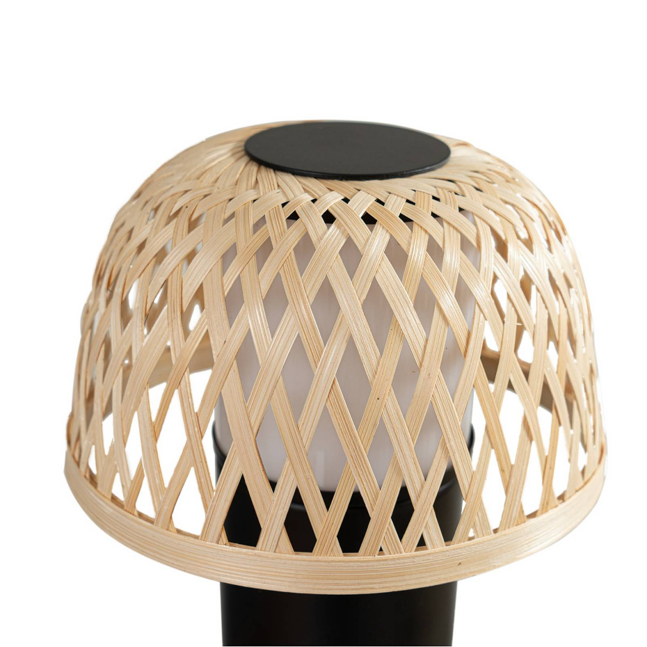 Lampe à poser en bambou moderneLED, Nifelia