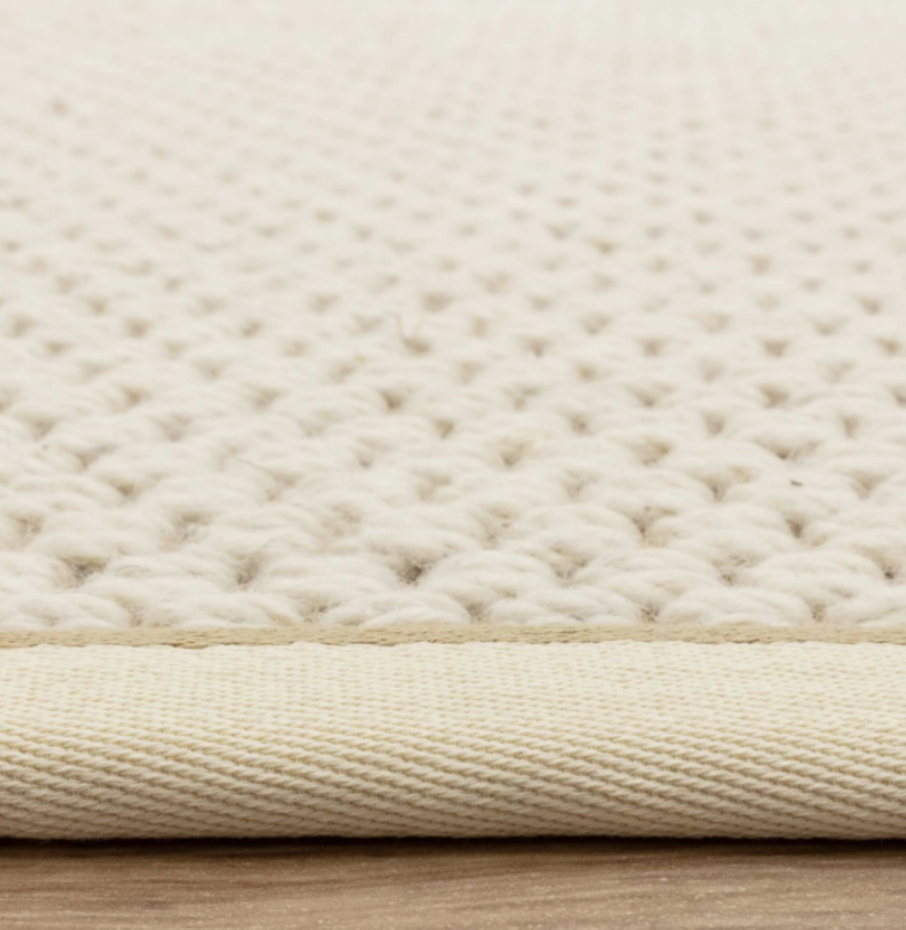 Tapis de salon moderne laine et jute ROKA