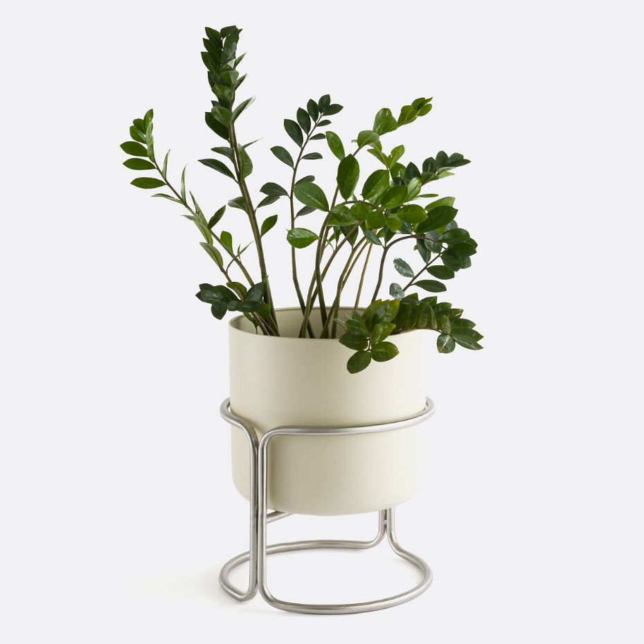 Cache-pot sur pied en métal fer Ø37,5 cm, Giorgio