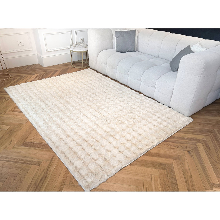 Tapis rectangulaire en polyester Bubble