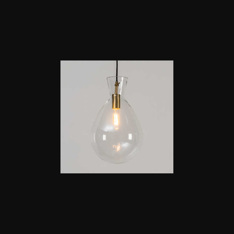 Suspension goutte verre clair - GABRIELA